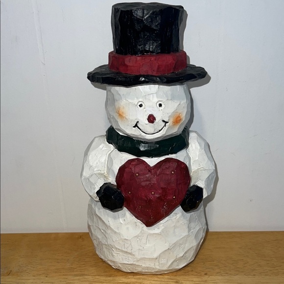 Unbranded Other - Festive Snowman with Heart - White, Black, Red